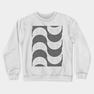 Lisbon Rossio Portuguese cobblestone inspiration II // pattern // horizontal waves white and grey Crewneck Sweatshirt